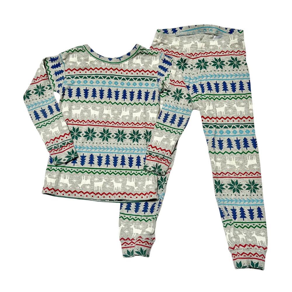 Gap Organic Cotton Fair Isle PJ Set Size 4